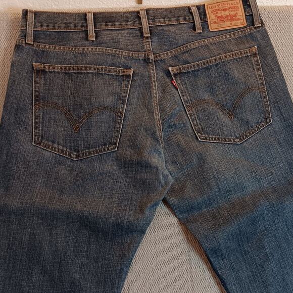 Levis 527 Bootcut Jeans Mens 39X31 Blue Fade Cowboy Style - Picture 11 of 16